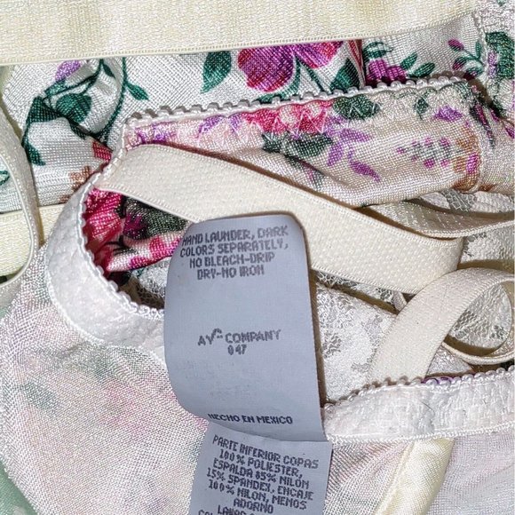 Vasarette Womens Bra Size 36 C Underwire Light Padding Floral Print - Picture 4 of 4